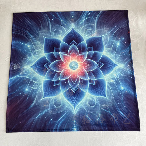 加厚绒布蓝色花瓣塔罗牌桌布塔罗牌阵塔罗牌桌面布神秘塔罗桌布