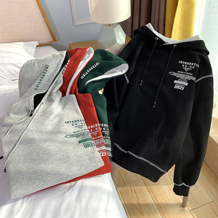 潮宽松BF风春秋学生休闲连帽薄款 卫衣女ins韩版 上衣 新款 2020春季