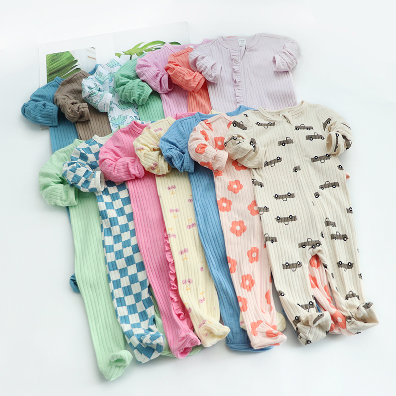 婴儿衣服0-9个月秋季宝宝连体衣婴幼儿秋装家居针织服哈衣爬服