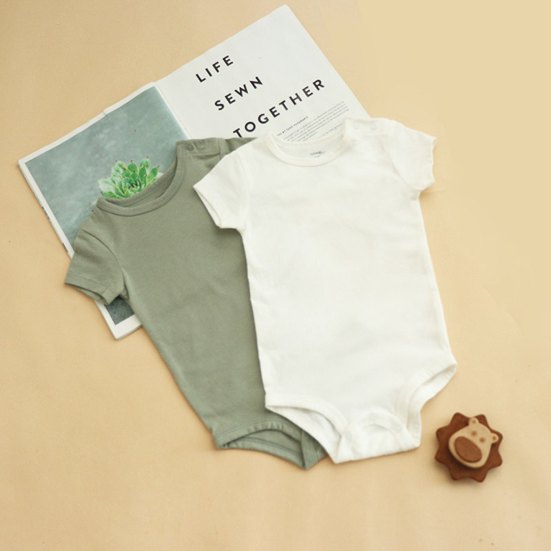 新生婴儿包屁衣夏季纯棉睡衣内穿打底宝宝连体三角哈衣0-24个月