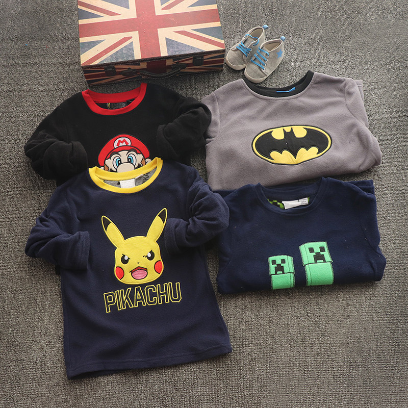 儿童摇粒绒睡衣秋冬2-15岁保暖