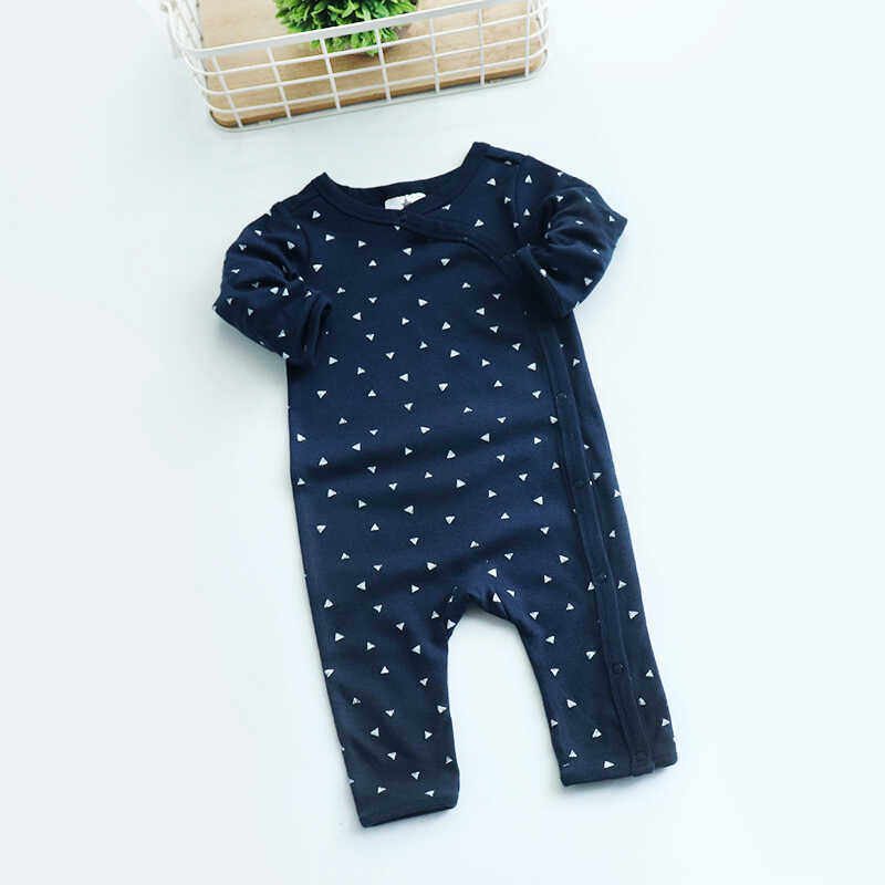 婴儿秋装儿童男女宝宝爬服斜襟连体衣0-1岁纯棉连体衣爬衣