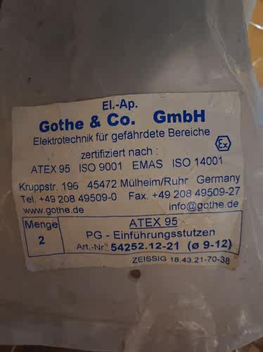 atex95井筒开关接头54252.12-21直径9-12门其他机床配附件