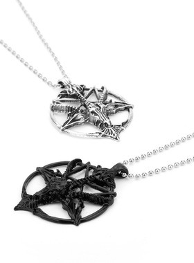 速卖通热卖撒旦五角星山羊头骷髅