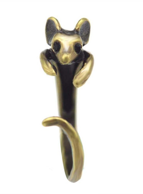 大象活口戒指男士欧美女式卡通老