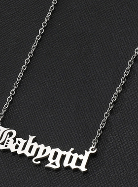 项链 wish亚马逊速卖通 Babygirl 英文字母项链