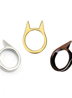 防身猫耳单指扣戒指破窗器女士防