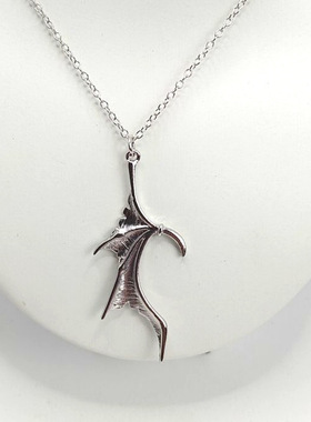 跨境爆款蝙蝠翅膀爱心情侣项链恶