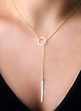 简约简单链条金属圈短款项链时尚