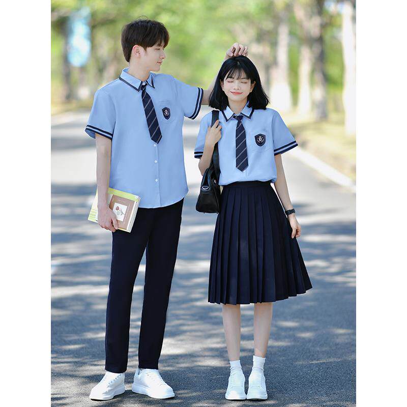 夏季班服短袖JK毕业照礼服小学生初中高中合唱团朗诵演出服初高三