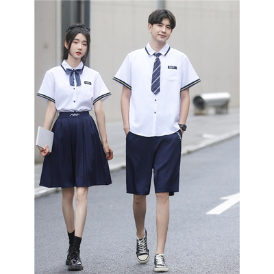 初中学生班服院风JK制短袖