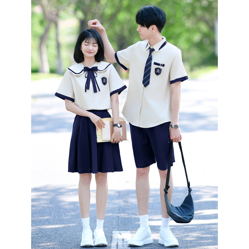 夏季班服短袖JK毕业照礼服小学生初中高中合唱团朗诵演出服初高三