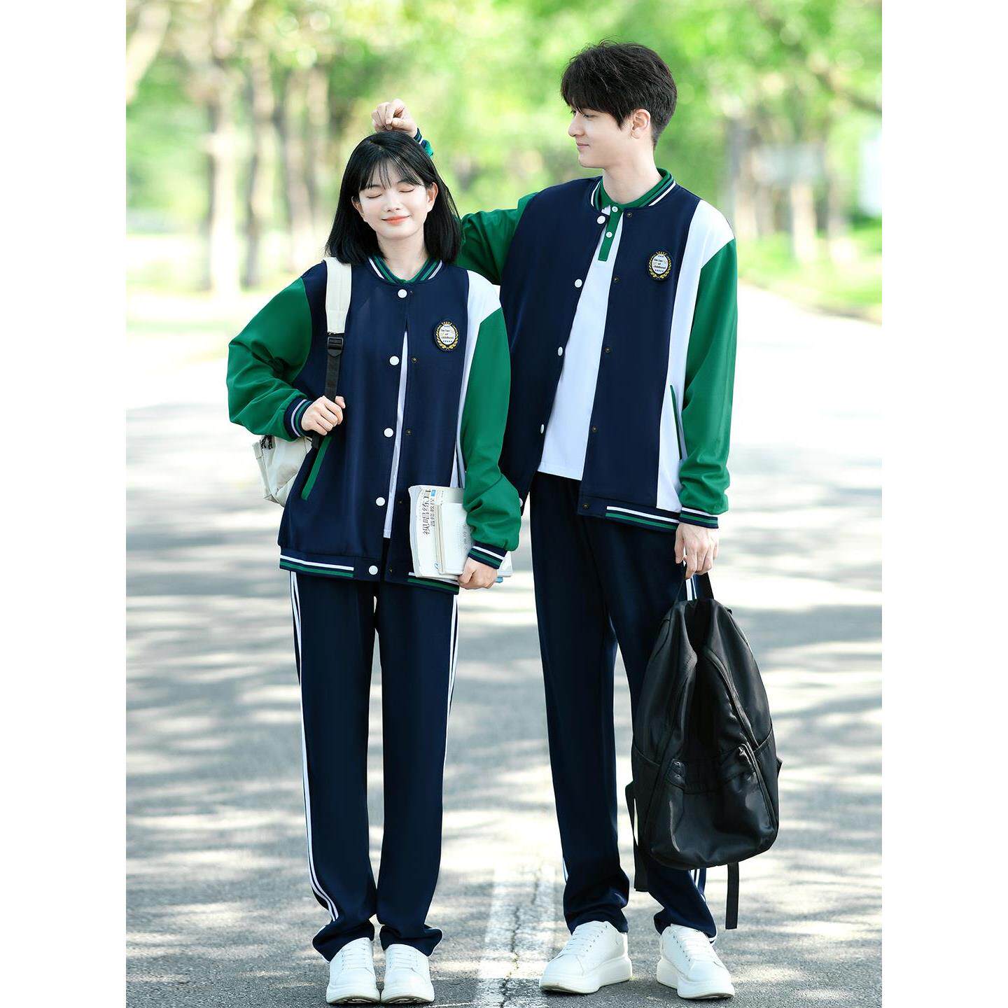 校服学院风初中高中小学生运动会开幕式服装初一新生开班服三件套
