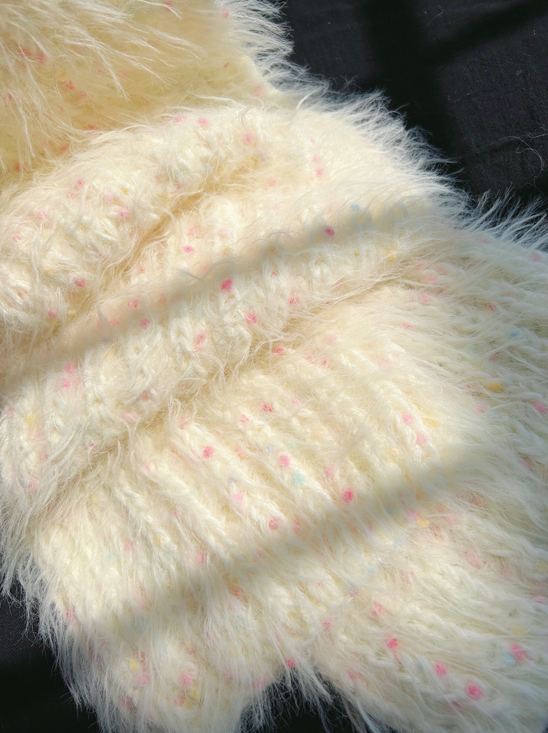 手工编织diy长毛手混线秋冬围巾自制材料包手工棒针元宝针围巾线