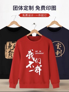 卫衣定制工作班服印字图logo外套diy定做同学聚会套头连帽衫 衣服