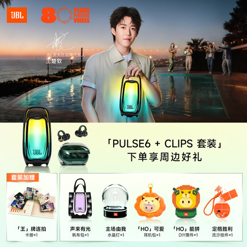 JBLPULSE6脉动六代+Clips琉璃扣