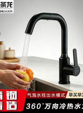 九条龙卫浴厨房冷热万向水龙头