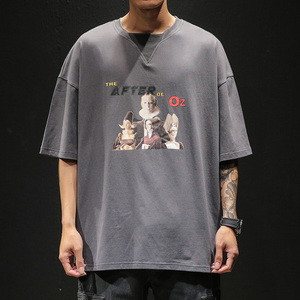 夏季日系大码宽松潮流卡通印花圆领短袖T恤 M-5XL T831P40图片