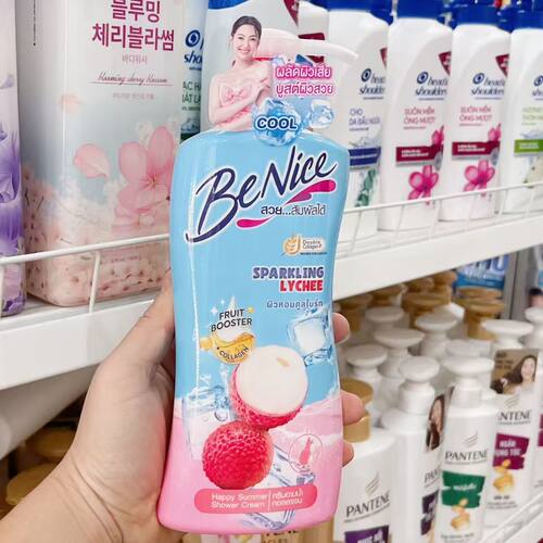 泰国benice沐浴露混合水果缤纷柔滑补水保湿嫩肤清洁400ml