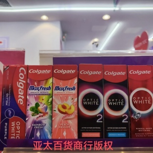 现货泰国产高露洁OPTIC WHITE速感白热感活氧牙膏薄荷/桃子味85克