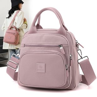 尼龙多层手提斜挎包女包多功能三用双肩包简约轻便散步旅行妈咪包