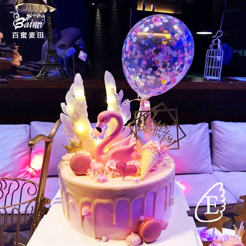 火烈鸟主题女士生日蛋糕南京配送