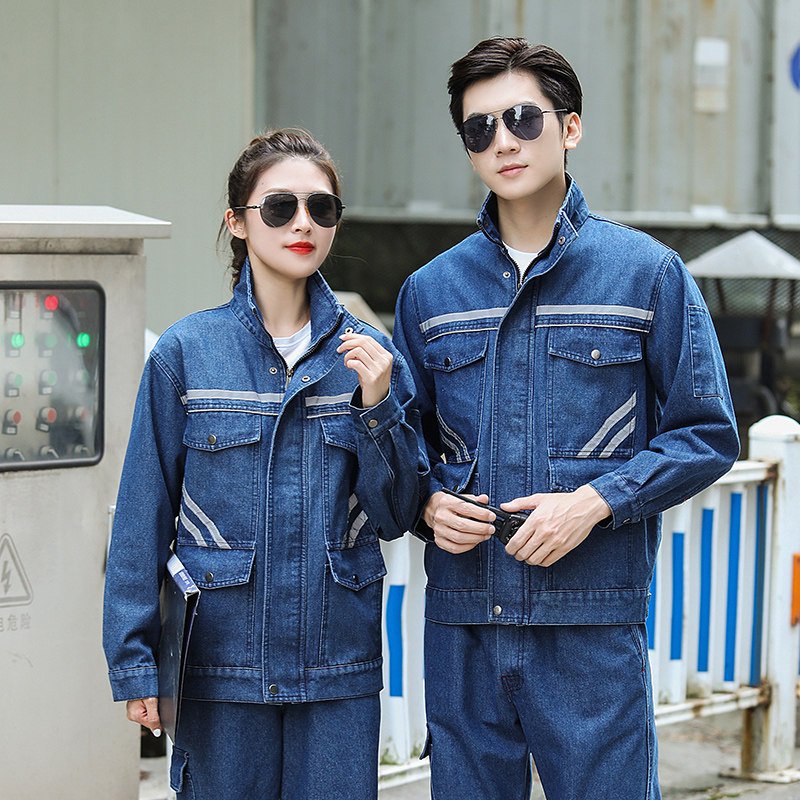 秋冬纯棉立领套装耐磨防烫工作服