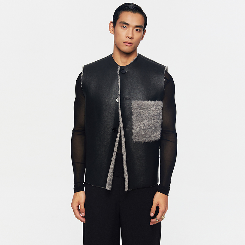southstudio时尚皮毛一体夹克