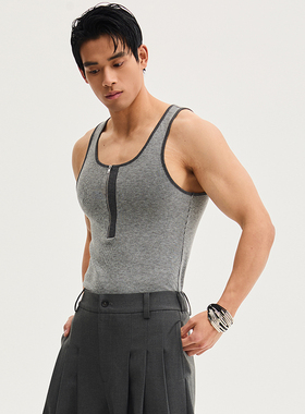 SouthStudio背心男女无性别同款26春夏上新条纹拉链双色弹力背心