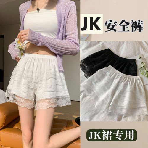 夏季薄款五层蕾丝防走光安全裤