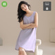 夏季 中长裙家居服可外 女士睡衣纯棉休闲背心睡裙带胸垫夏天薄款