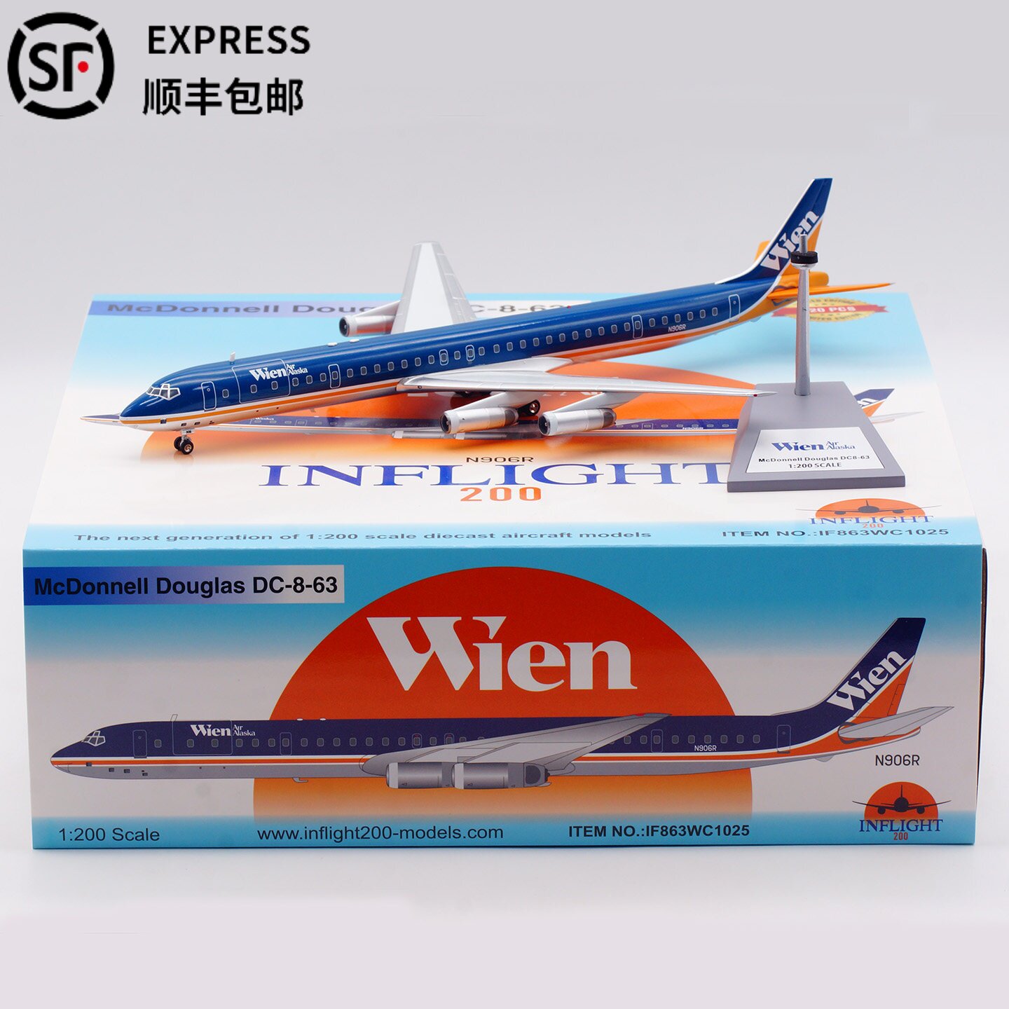 维也纳航空阿拉斯加飞机模型合金