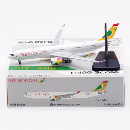 Aviation1:400飞机模型塞内加尔航空A330-900NEO6V-ANB可拆起落架