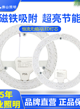 佛山照明led吸顶灯灯芯条改造板圆形节能灯泡替换光源灯管led灯盘