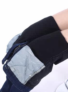 秋冬款中老年牛仔裤女高腰直筒裤加绒加厚中年妈妈装妇女牛仔长裤