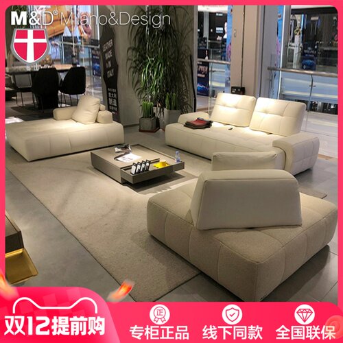 MD意大利进口电动功能沙发真皮沙发组合TE27意式轻奢客厅模块沙发