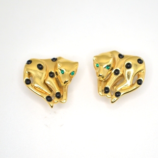 特殊商品不退不换 VTG 全身豹子耳夹 Carolee 中古饰品首饰