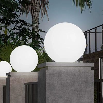 户外太阳能月球柱头灯防水庭院大门柱别墅花园围墙立柱圆球柱子灯