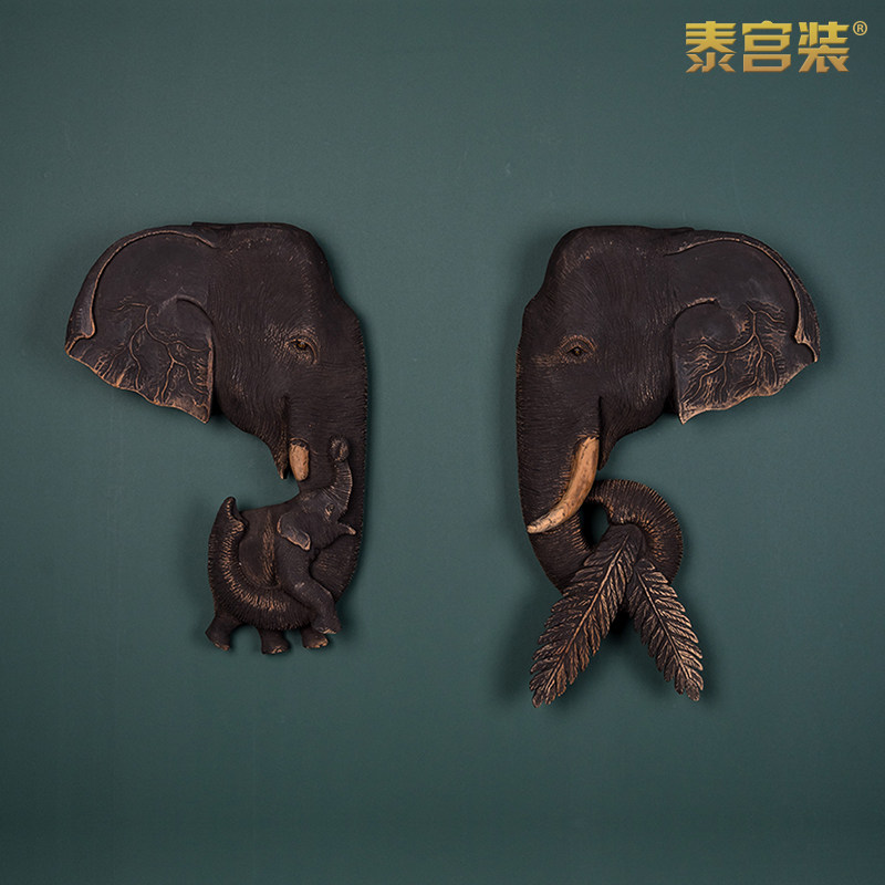 东南亚风格大象头壁饰