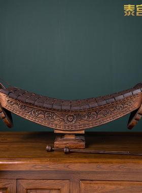 泰国工艺品木雕木琴摆件