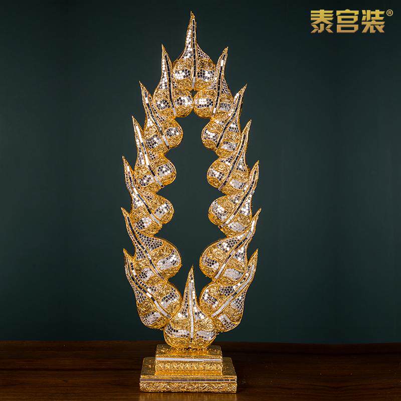 东南亚菩提发财树摆件开业礼品实木客厅玄关家居装饰品泰国工艺品