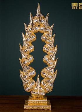 东南亚菩提发财树实木摆件