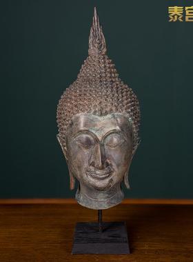仿古中式泰国佛头摆件