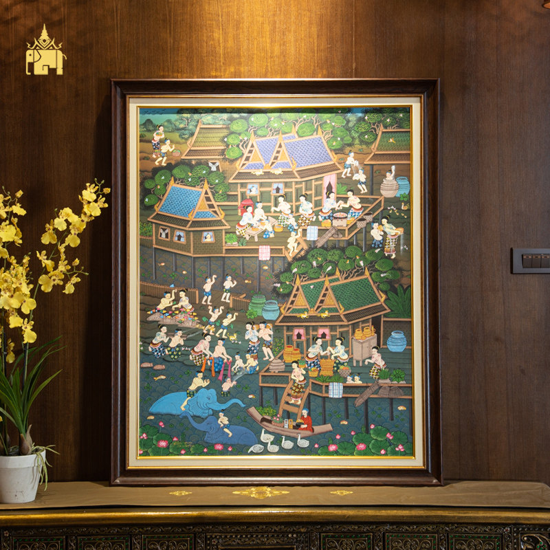 客房装饰画酒店玄关走廊民宿壁画