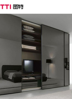 图特衣柜巴士移门轨道推拉门上下轨五金配件全套滑轮导轨滑道T803