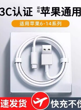 适用苹果13/14Pro/12/11/xsr快充USB通用数据线iPhone8/7/6充电线