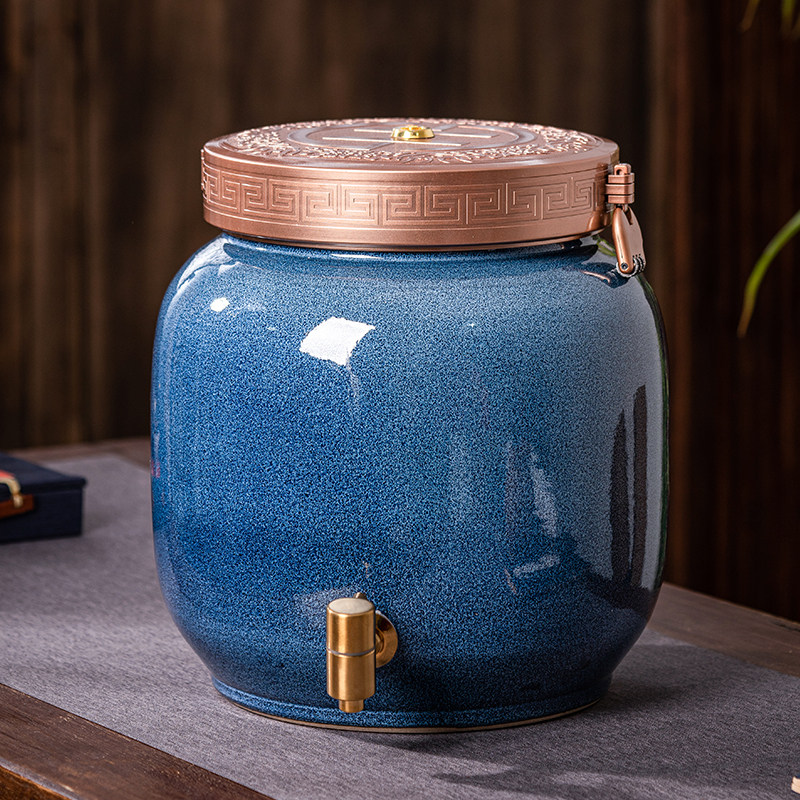景德镇陶瓷酒坛子家用密封20斤50斤装高档存酒缸空瓶泡白酒罐加厚
