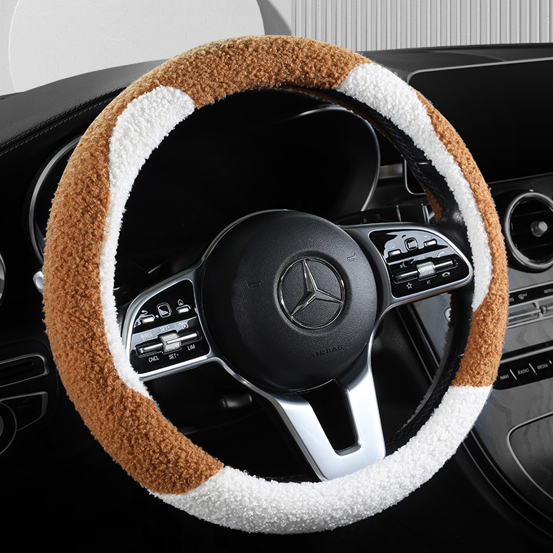 新款冬季四轮电动汽车方向盘套盛昊ID3时光F8gl8墩墩k9佩奇plus