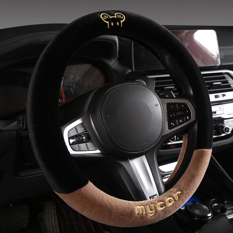 琳琅su8m2M6A8S老头乐电动四轮方向盘套冬季毛绒新能源电动车把套