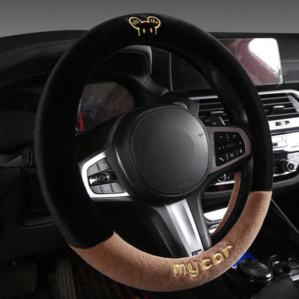 琳琅su8m2M6A8S老头乐电动四轮方向盘套冬季毛绒新能源电动车把套